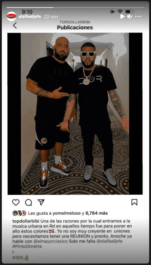 La historia con la que El Alfa aludió al productor musical en cuestión.