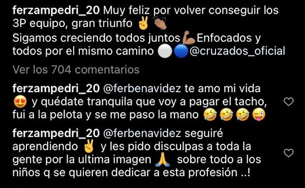 Los comentarios de Fernando Zampedri