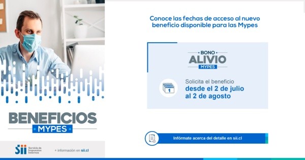 Fecha de postulación al Bono Mypes.  Foto: SII.