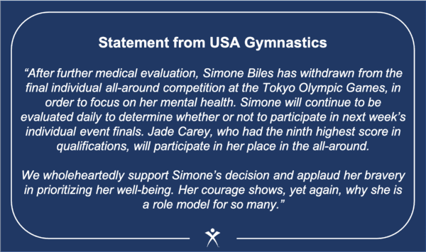 El comunicado de USA Gymnastics