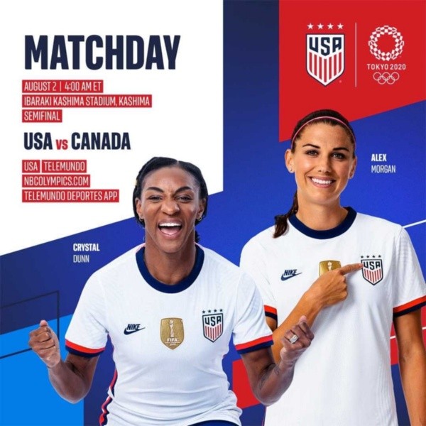 La transmisión en Estados Unidos será a las 4:00 AM ET. (Foto: USWNT)