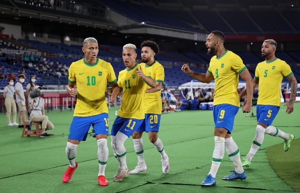 Brasil espera llegar a una nueva final olímpica en el futbol msculino. (Foto: Getty)