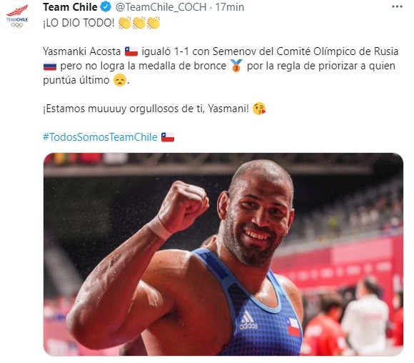 Yasmani Campos perdió, pero promete futuro para la lucha grecorromana chilena.