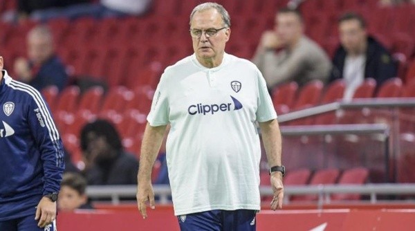 AMSTERDAM - (lr) Leeds United assistant coach Pablo Quiroga, trainer coach Marcelo Bielsa of Leeds United during the Ajax - Leeds United friendly match at the Johan Cruijff Arena in Amsterdam on August 4. ANP GERRIT VAN COLOGNE (Photo by ANP Sport via Getty Images)
