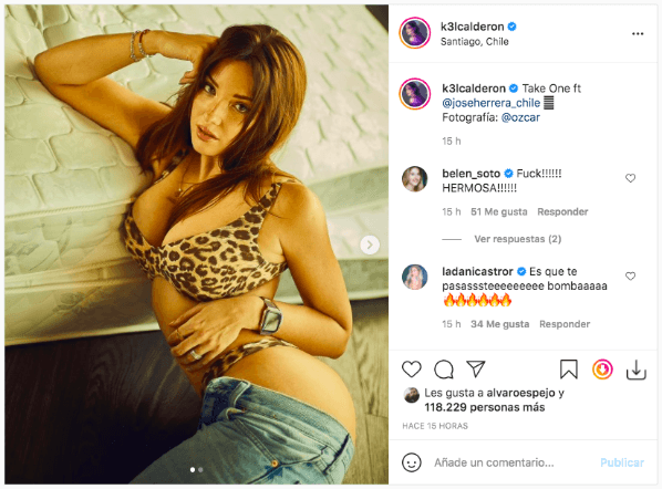 Una de las publicaciones de Kel Calderón.