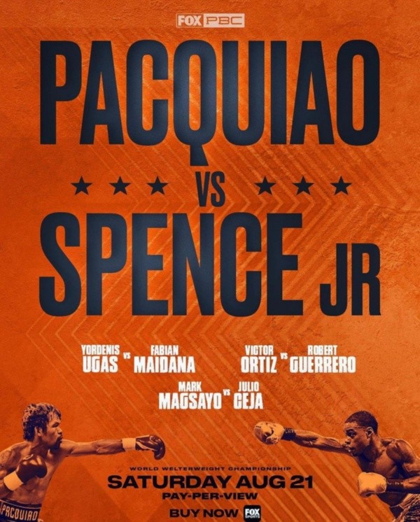 Afiche oficial Pacquiao vs Spence Jr. (Foto: Manny Pacquiao)