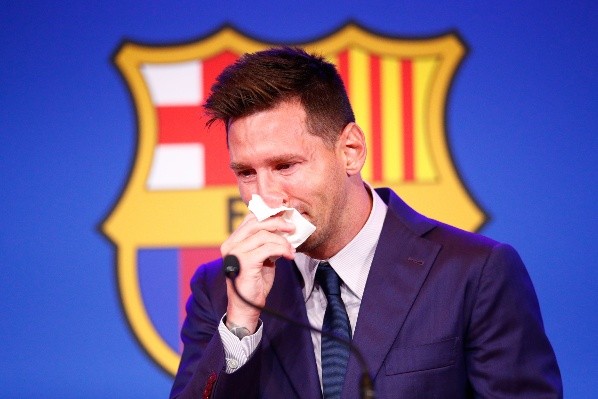 Lionel Messi se despidió este domingo del Barcelona entre lágrimas (Getty Images)