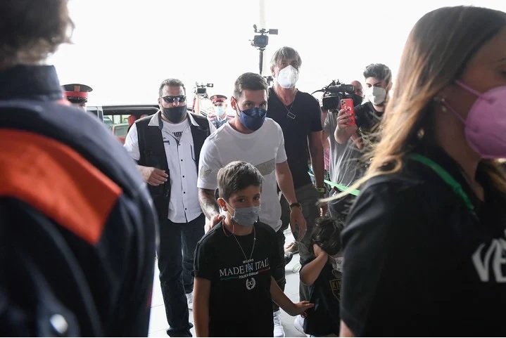 Messi y Thiago (FOTO: Olé)