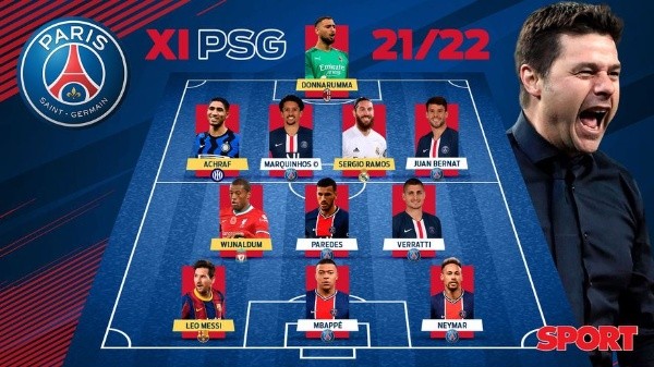 En Barcelona Diario Sport alicina con el nuevo PSG de Lionel Messi.