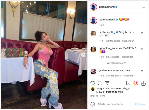 La fotos sin maquillaje compartidas por Paloma Mami.(1)