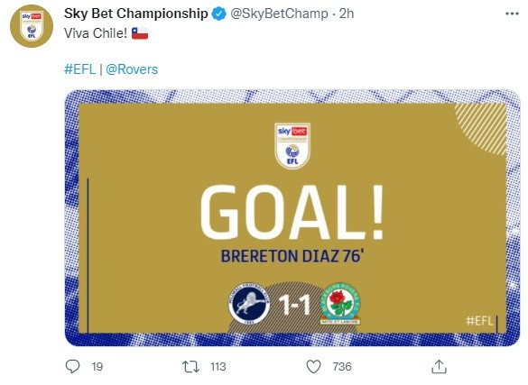 La Championship inglesa está lista para el 18 tras celebrar el golazo de Ben Brereton.