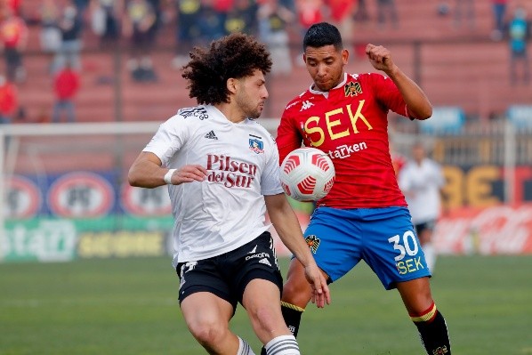 Falcón fue clave para que Colo Colo se llevara los tres puntos ante Unión Española. Foto: Agencia Uno