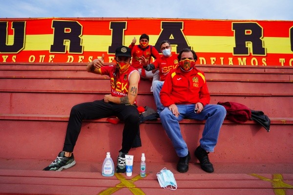 La alegría tras regresar al recinto deportivo. (Foto: Guillermo Salazar)