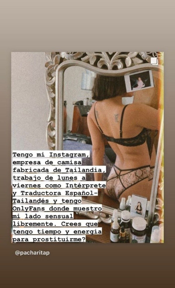 Las recientes y categóricas declaraciones de Pachara Poonsawat ante acusaciones de ser una prostituta.(2)