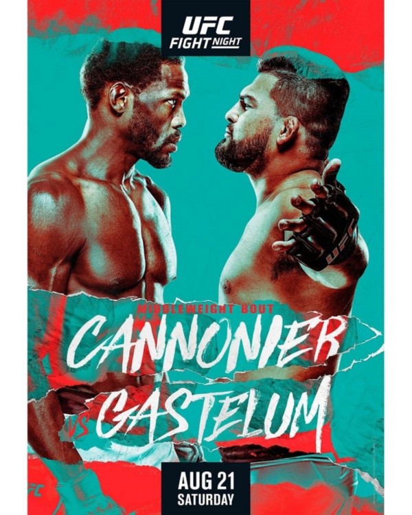 Afiche oficial UFC Fight Night: Cannonier vs Gastelum. (Foto: UFC)