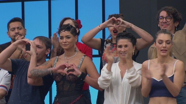 Los participantes de Masterchef Celebrity enviándole buenas vibras a Yann Yvin y a Julio Milostich.