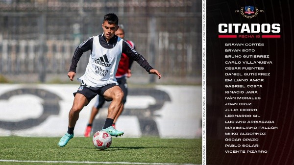 Los citados de Colo Colo ante Unión La Calera