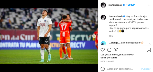 Captura del mensaje de Iván Morales en redes sociales. (FOTO:ivanandres9)