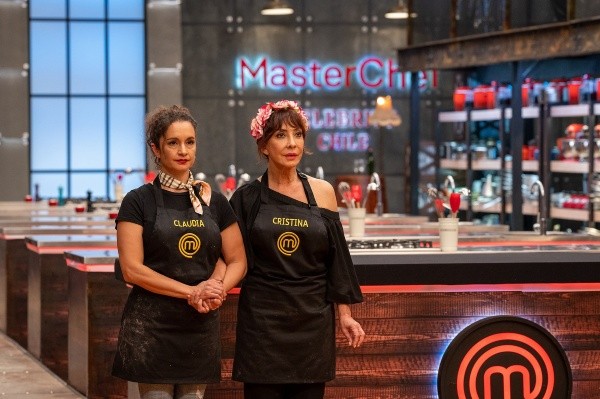 Claudia Miranda y Cristina Tocco en las instancias finales del capítulo de Masterchef Celebrity, este domingo.