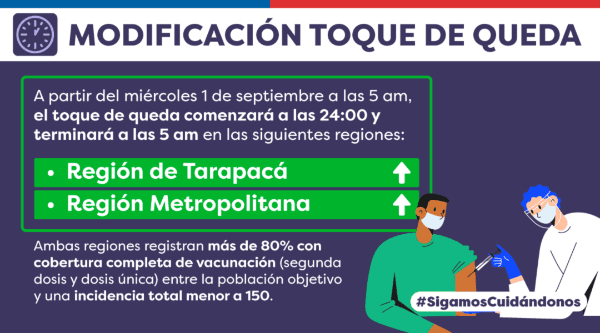 La información del Gobierno sobre la medida.  (Foto: Gob. de Chile).