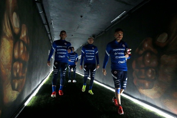 Este martes la Roja entrenó en el Monumental pensando en Brasil. Foto: ANFP