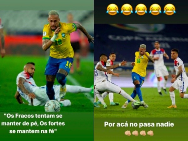 Los mensajes que se dedicaron Neymar y Vidal tras la Copa América.
