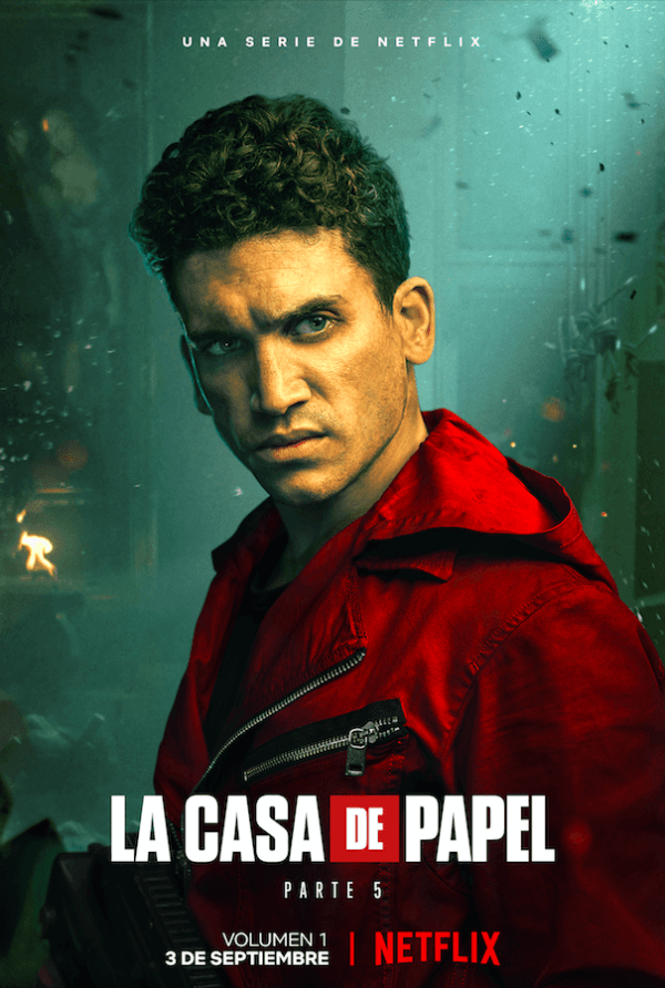 Estos son los personajes de la quinta temporada de La Casa de Papel:Daniel Ramos, Denver – Interpretado por Jaime Lorente.