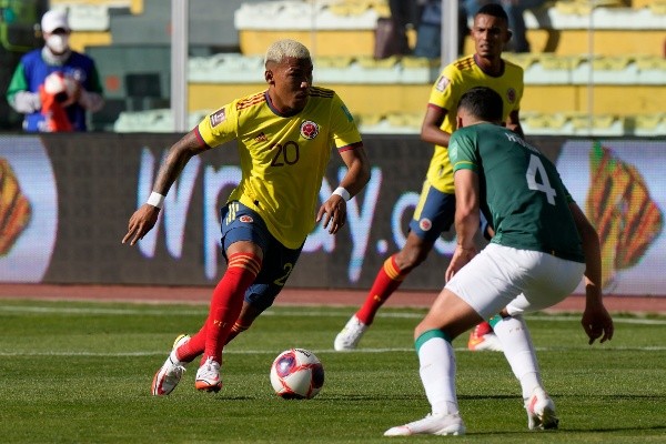 Roger Martínez anotó el gol de la ilusión en Colombia, pero de poco sirvió. Foto: Getty Images