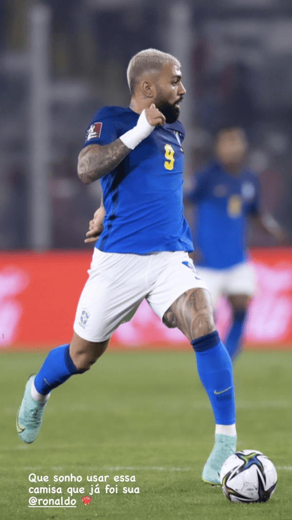 El mensaje de Gabigol por su sueño cumplido con el 9 de Ronaldo.