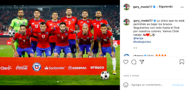 El mensaje de Medel tras la derrota ante Brasil.