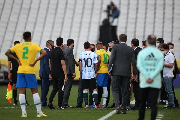 Brasil y Argentina jugaron solo cinco minutos. Foto: Getty Images