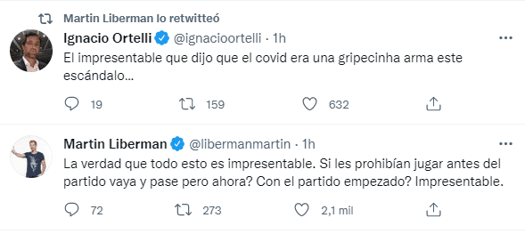 El Tuit de Martín Liberman en medio del pepelón.