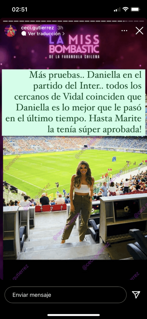 ¿Arturo Vidal lo hace de nuevo? Revelan nuevas evidencias de su romance con Daniella Durán.(10)