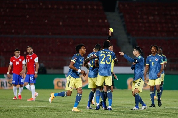 Colombia sacó un empate en su visita a Chile. Foto: Agencia Uno