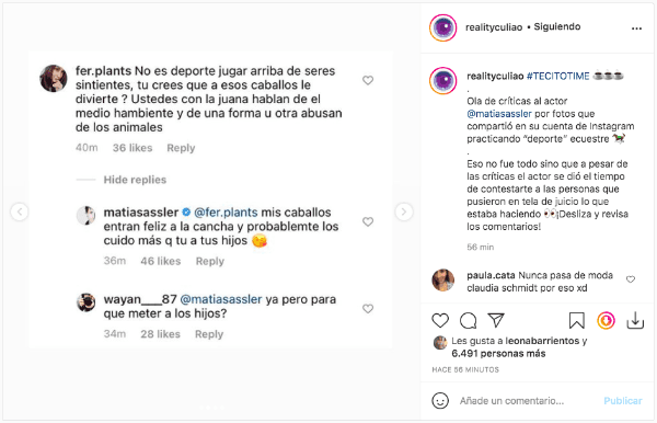 Matías Assler recibe críticas animalistas tras mostrarse jugando polo y responde furioso.(1)