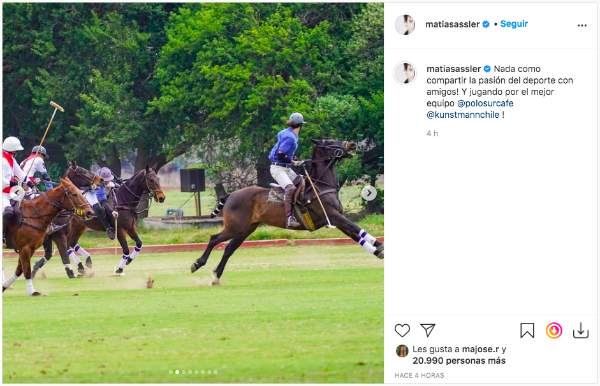 Las fotos que detonaron las críticas en contra de Matías Assler.(2)