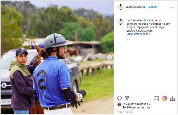 Las fotos que detonaron las críticas en contra de Matías Assler.(3)