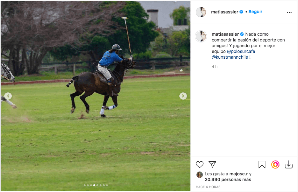 Las fotos que detonaron las críticas en contra de Matías Assler.(4)