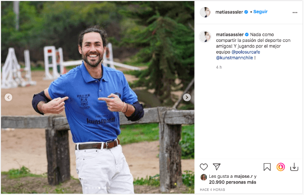 Las fotos que detonaron las críticas en contra de Matías Assler.(5)