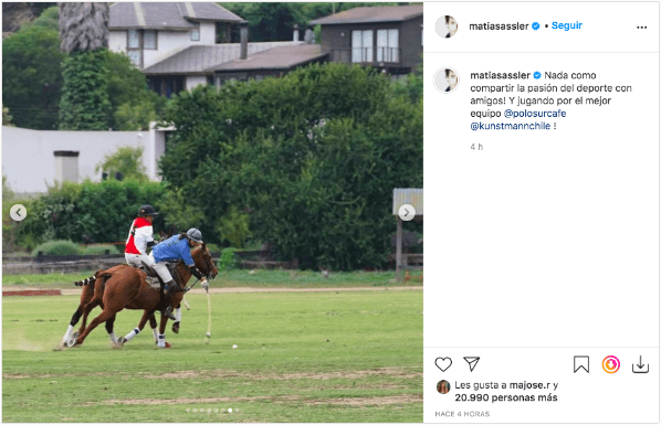 Las fotos que detonaron las críticas en contra de Matías Assler.(7)