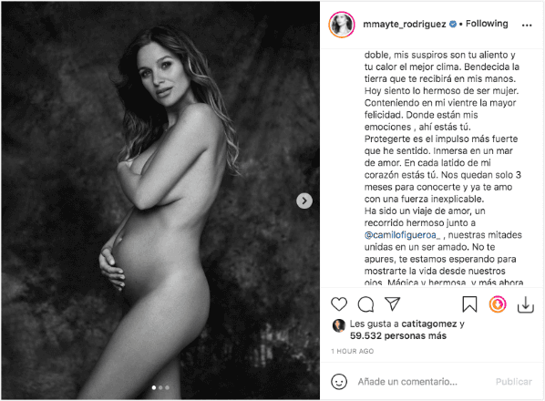 Mayte Rodríguez anunció que está embarazada a través de Instagram.(1)