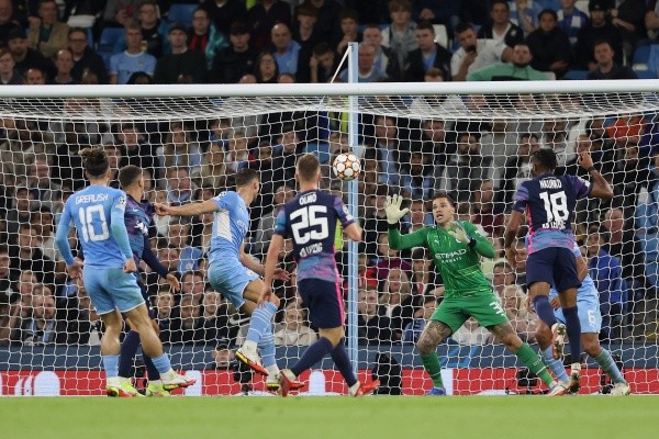 Christopher Nkunku anotó un triplete ante Manchester City. Foto: Getty Images
