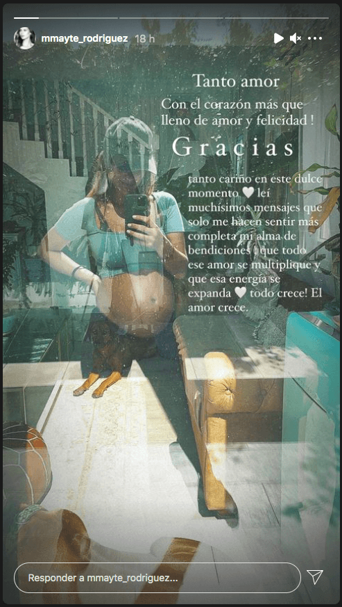 Mayte Rodríguez agradece apoyo, revela su “antojo más potente hasta ahora” y muestra primera imagen de su bebé.(1)