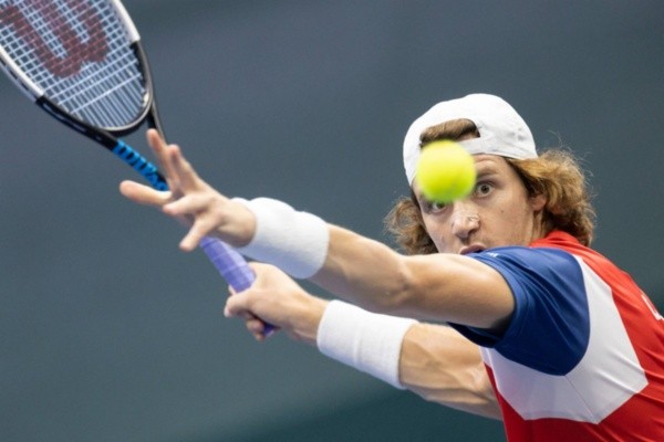 Jarry peleó con todo, pero no logró darle el triunfo a Chile. Foto: Copa Davis