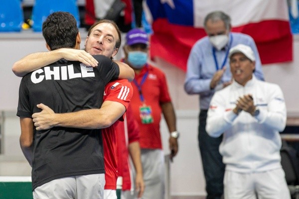 Garin mostró un gran juego para el primer triunfo de Chile ante Eslovaquia en Copa Davis. Foto: Copa Davis