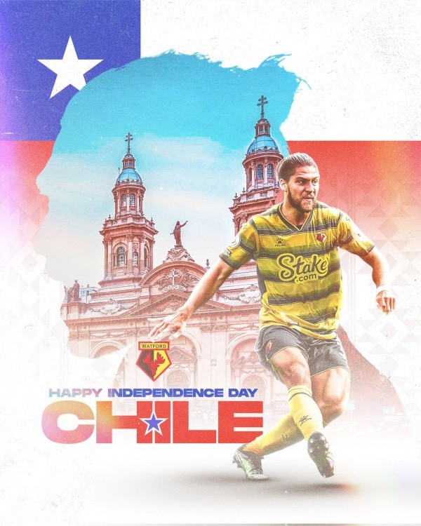 El Watford de Sierralta también mandó saludos a nuestro país.