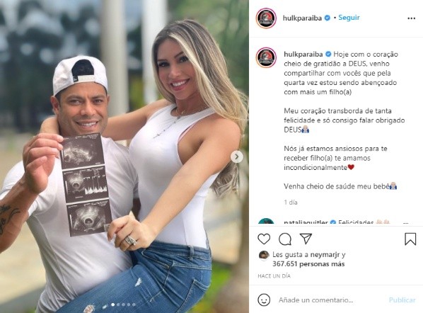 Hulk y Camila serán padres.