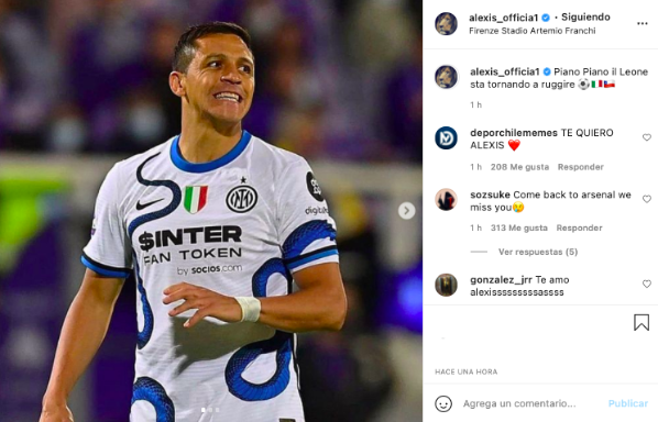 El mensaje de Alexis en Instagram inspirado en un león.
