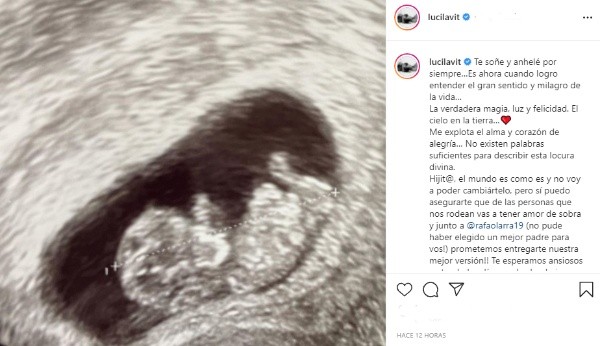 Lucila Vit y Rafa Olarra esperan un bebé.