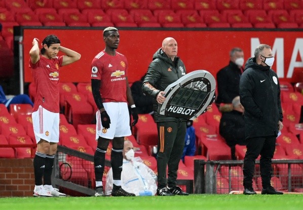 Cavani no está contento con la pérdida de protagonismo que ha sufrido en el United desde el regreso de CR7 a Old Trafford.